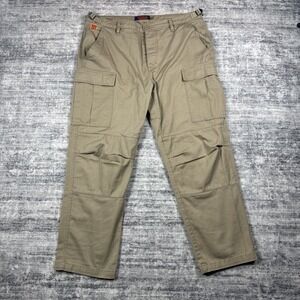 Empyre Jeans Men 34 Brown Baggy Loose Skater Cargo Parachute Pants Light Wash